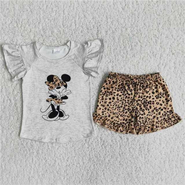 Mickey Mouse off-white lace short-sleeved point pants