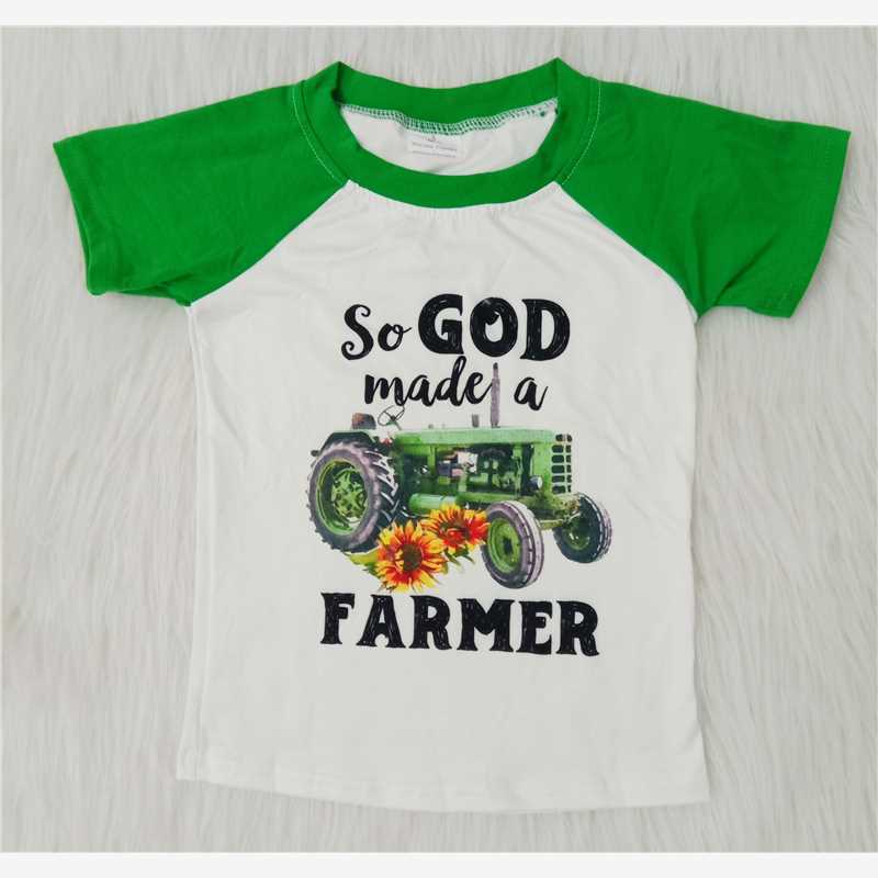 Green Fame Truck Print Short Sleeve Boy T-shirt