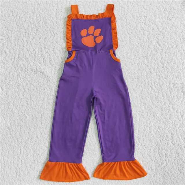 Purple overalls casual wear