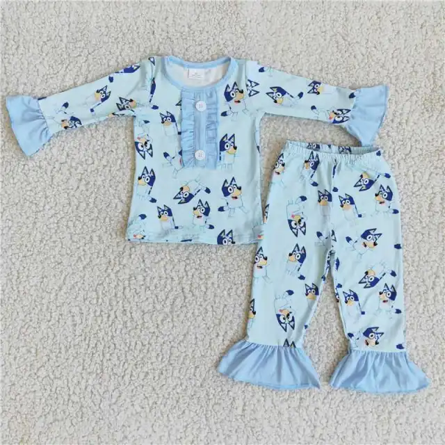 Baby girls Bluey Leo long-sleeved trousers pajama set