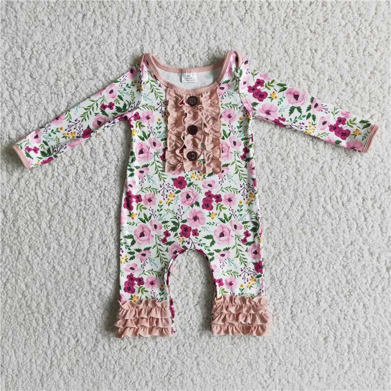 Buttons flower romper