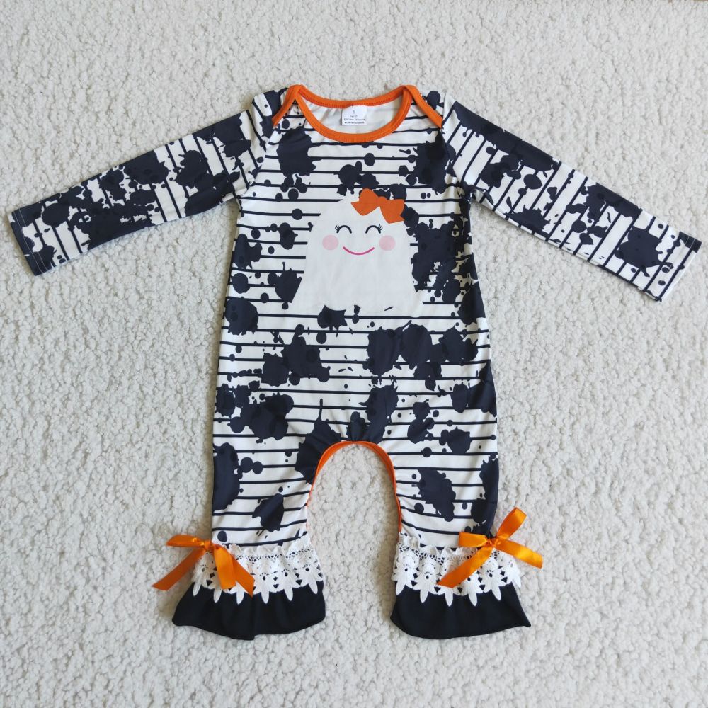 Halloween bow romper