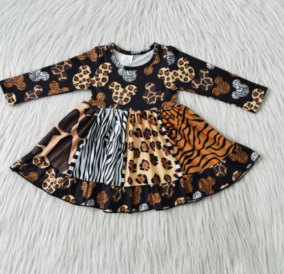 Mickey Leopard Print Fall Dress