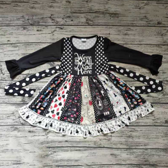 cartoon print girl dress