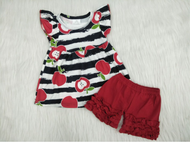 Red apple stripe suit