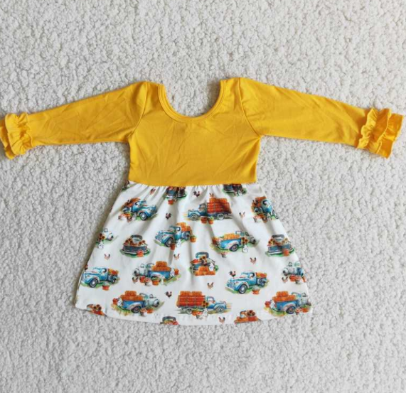 Truck  print  girl dress