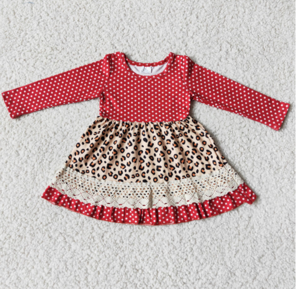 Leopard autumn girl dress