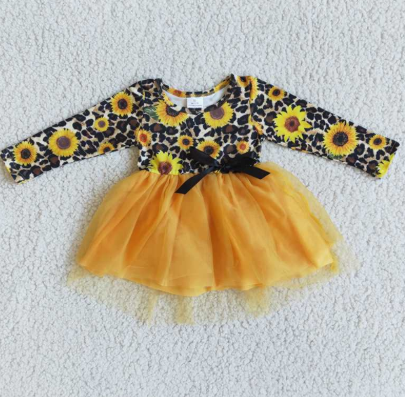 sunflower print dress