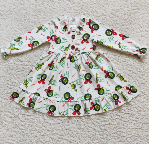 Christmas cartoon girl dress