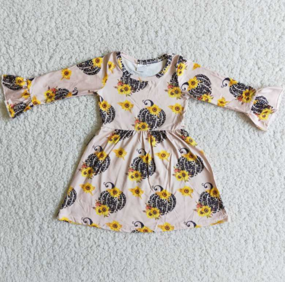 Pumpkin sunflower girl skirt