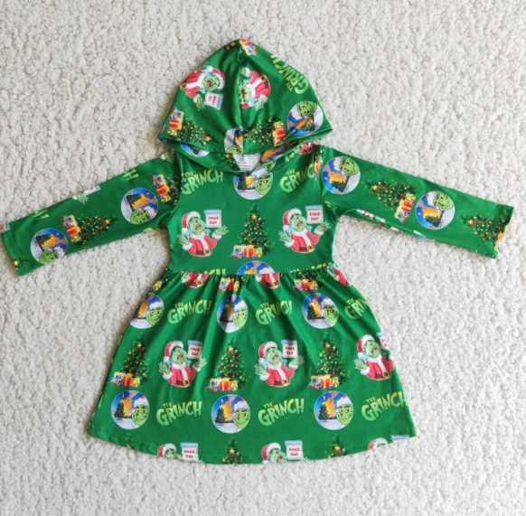 Christmas girl dress with hat