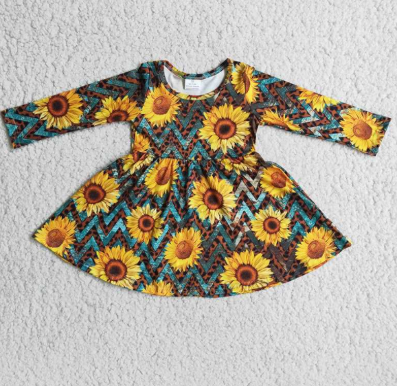 Sunflower autumn girl dress