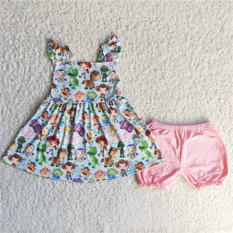 Dinosaur elastic shorts suit