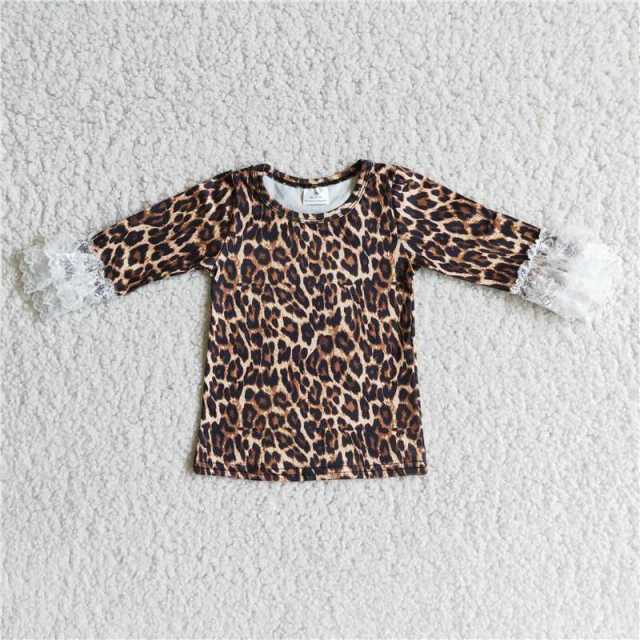 girls long sleeve Leopard shirt