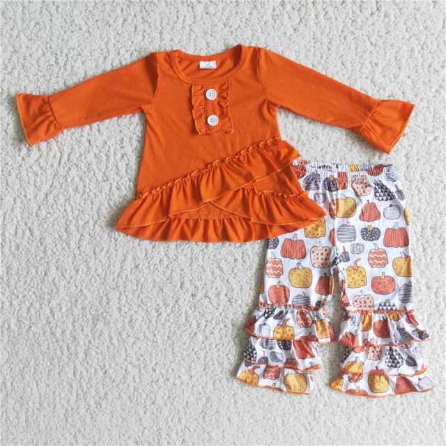 baby  Halloween pumpkin  clothes girl set