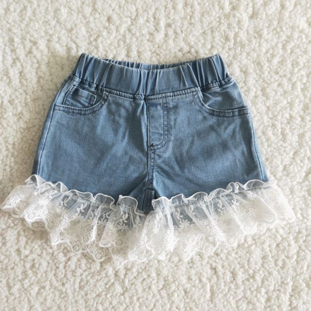 baby girl summer clothes lace cute denim  shorts