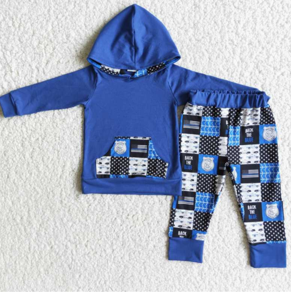 baby boutique outfits winter and fall  boy hooded 2 pieces set