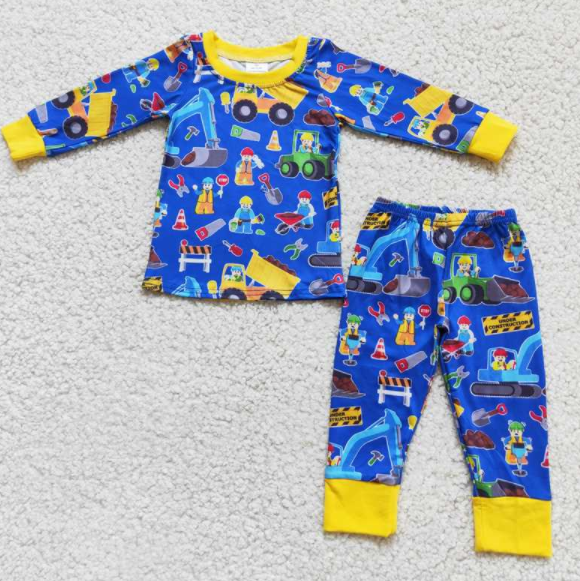 kids boutique outfits autumn boy pajama long sleeve  set