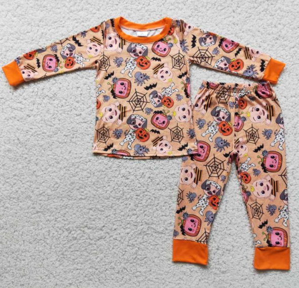 kids Halloween clothes cartoon boy pajamas set