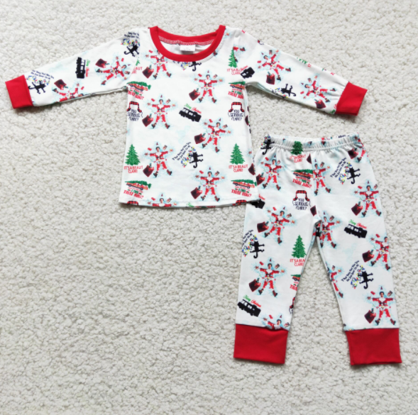 kids Christmas boutique clothes boy pajamas set