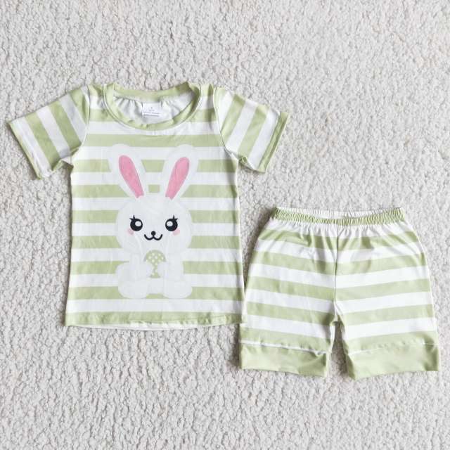 kids summer clothes  short sleeve top with shorts 2 pieces boys  Easter set
