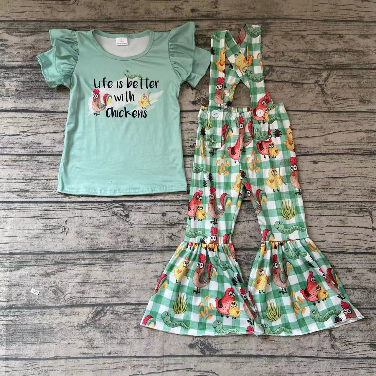 Chick short-sleeved overalls