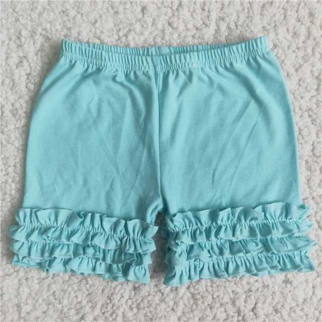 baby summer clothes light blue elastic waist  cotton shorts