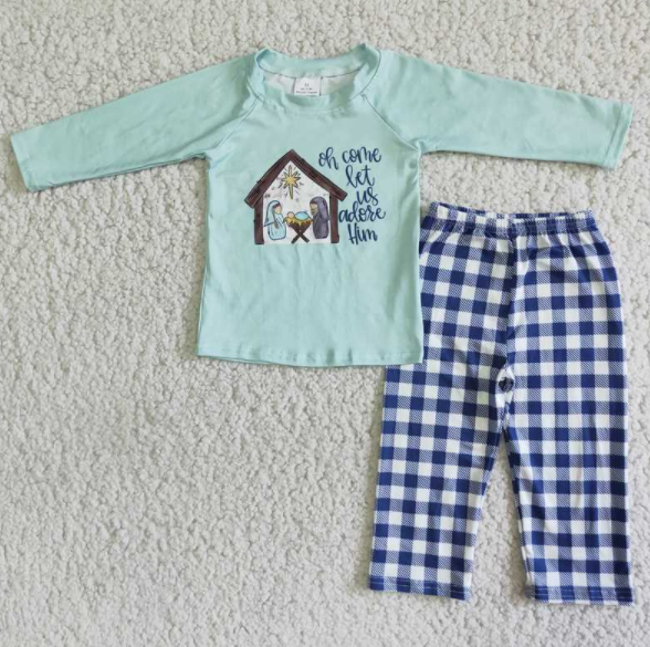 children boutique outfits long sleeve with pants  fall boy sets