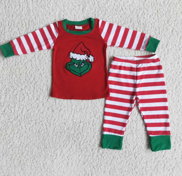 children boutique outfits Christmas boy Pajamas sets