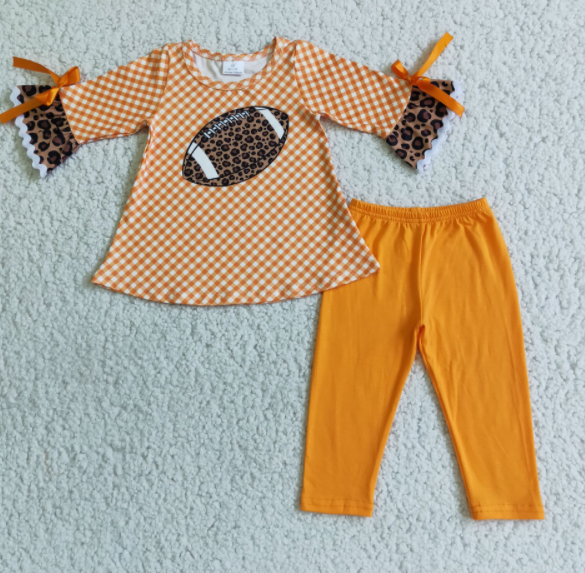 kids boutique outfits short sleeve top with pants  baseball girl sets