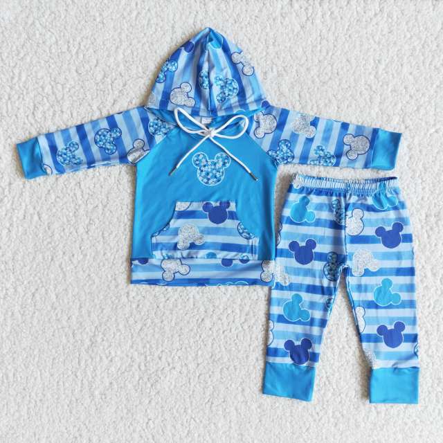 kids boutique clothes long sleeve hooded top with pants  children girl set