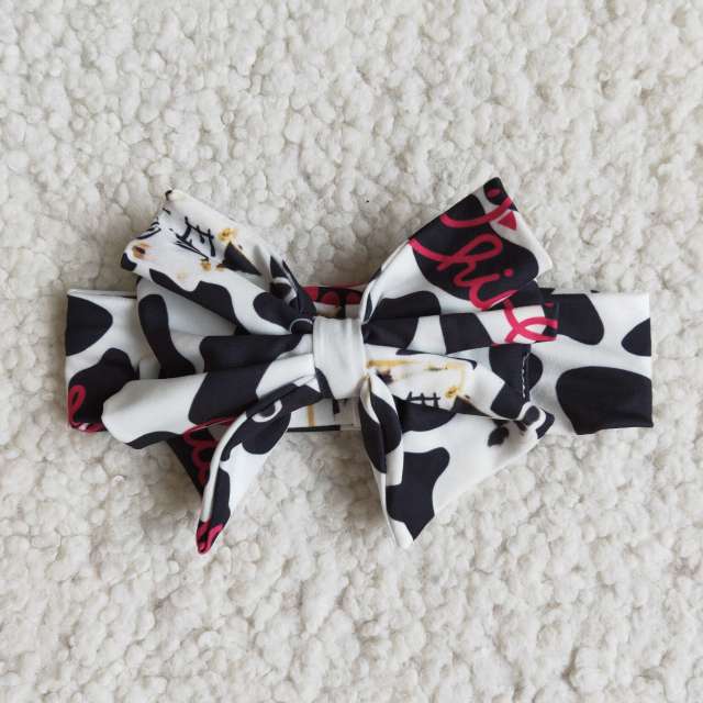 babycow print bow