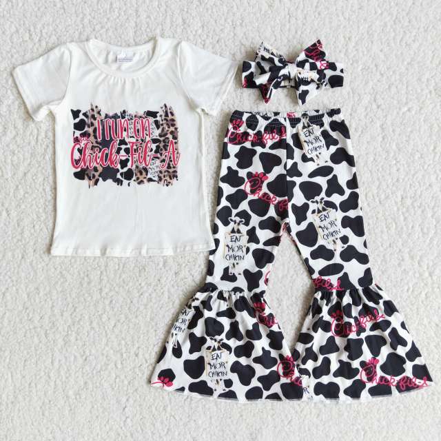 babycow print bow