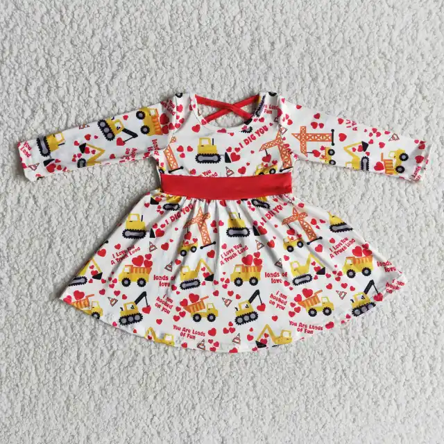 baby clothes long sleeve fashion Valentine's Day  dress