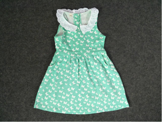 Green pattern dress