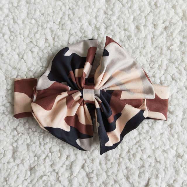 baby cow print  bow