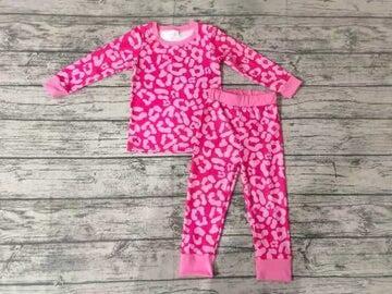 Irregular pattern rose red pajamas suit