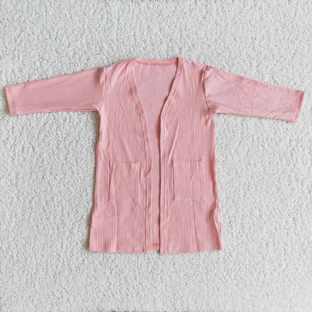 Pink Striped coat cardigan