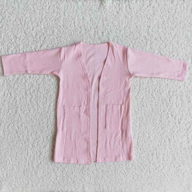Light pink Striped coat cardigan