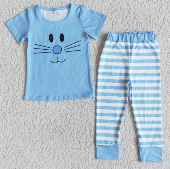 Easter clothing short sleeve top long pants  boy sets
