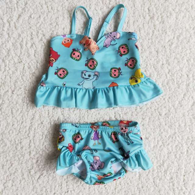 kids girl's  cartoon Swimsuit clothes
