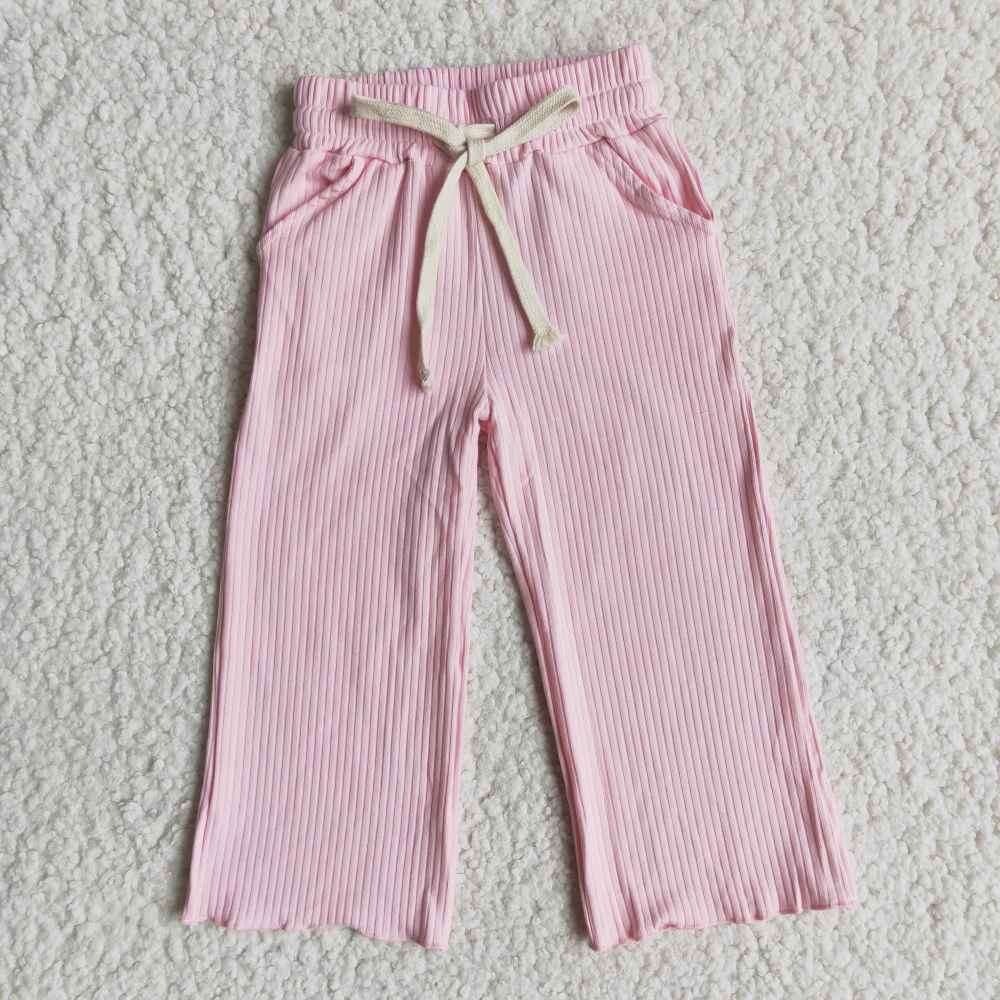 cotton pink long pocket pants