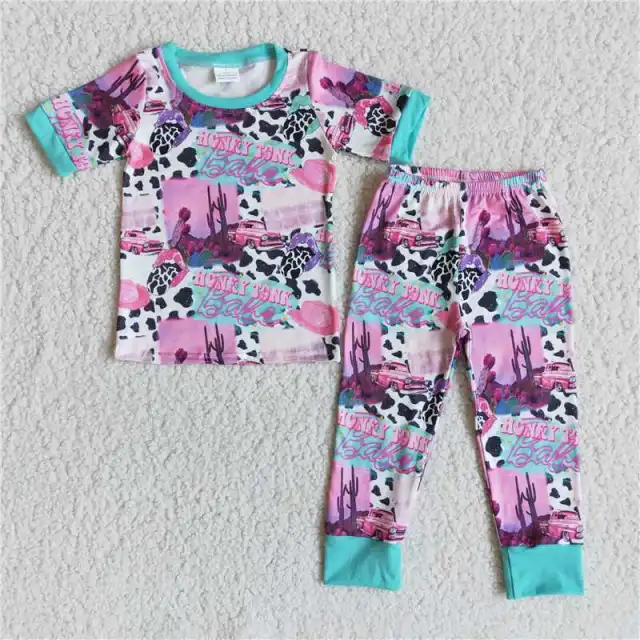 BABE girl's short sleeve pajamas sets