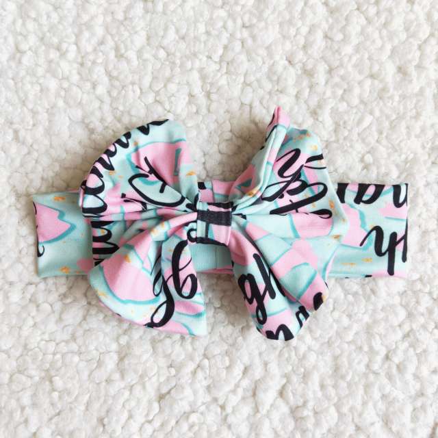 baby print  bow