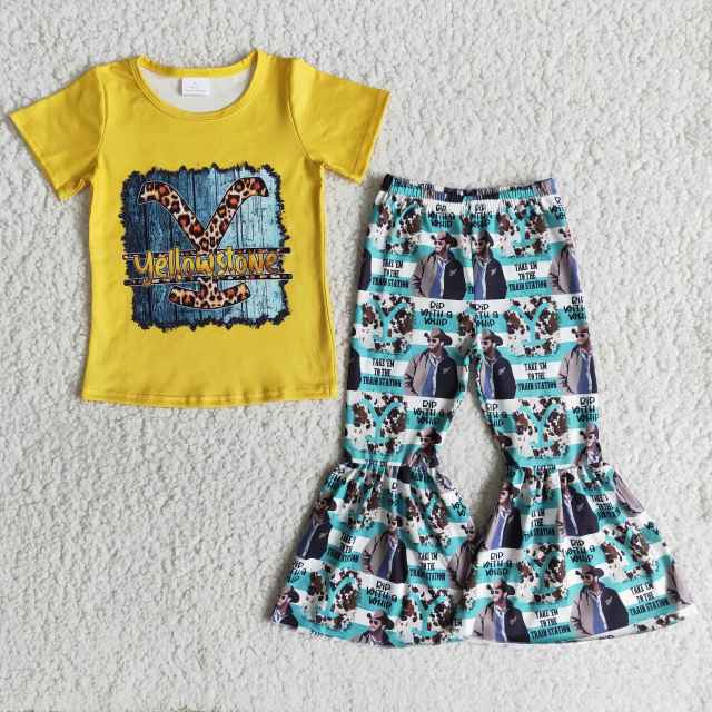yellow bell bottom pants singer pattern outfit