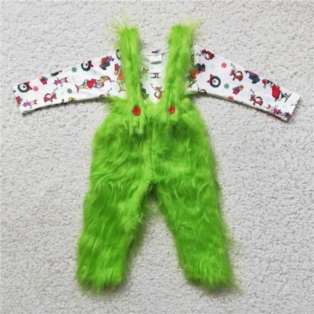 Christnas green boy's match outfit