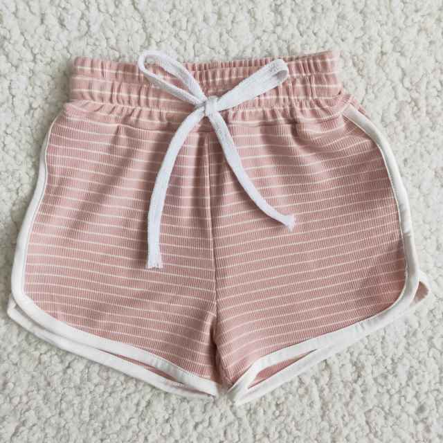 Kids Summer Cotton Pink Girls Shorts