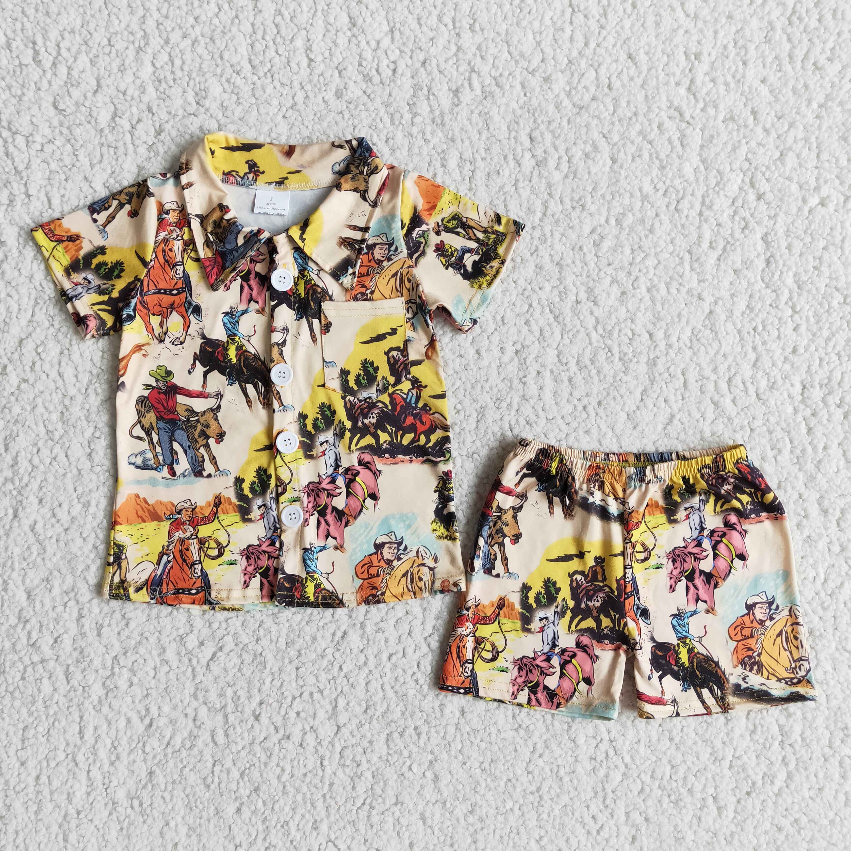 cartoon top short pants outfit