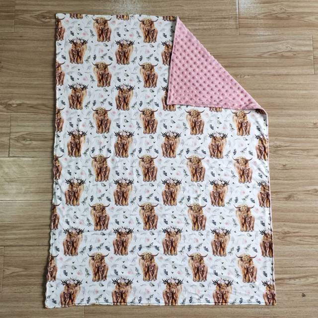 baby cow print blanket