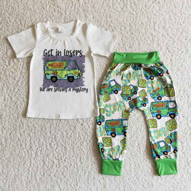 back to school boy's clothes  short sleeve pants outfit
